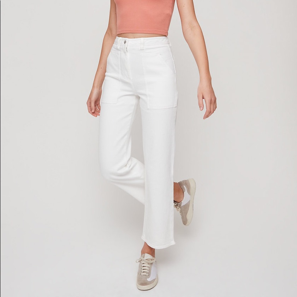 Aritzia Wilfred Modern Utility Pants white 0